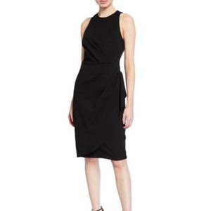 Laundry Sleeveless Illusion Wrap Cocktail Dress